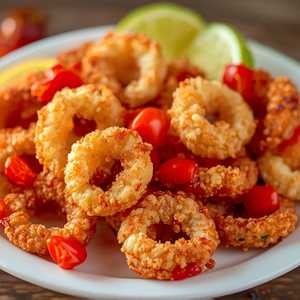 Pan-Fried Calamari with Hot Cherry Peppers
