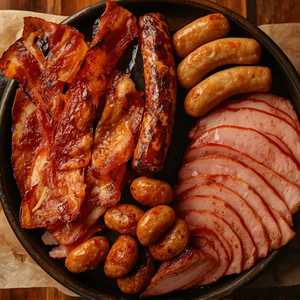 bacon, ham, or pork sausage
