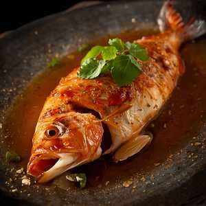 Crispy Snapper With 5 Flavor Sauce