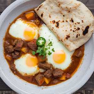 Green Chile Stew & Eggs