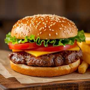 Hamburger with Fries