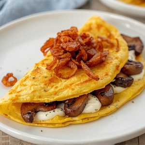 Mushroom Goat Cheese Omelette