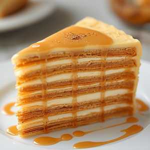 Thai Tea Crepe Cake