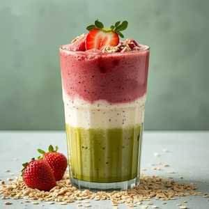 Strawberry Oat Matcha Fresca