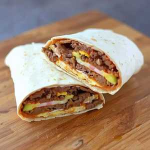 Ground Beef Picadillo Breakfast Burrito