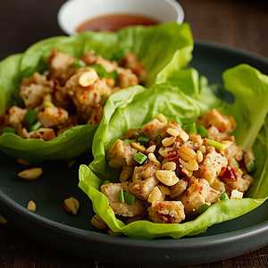 Minced Chicken & Lettuce Cups