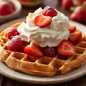 Strawberries & Cream GF Waffle