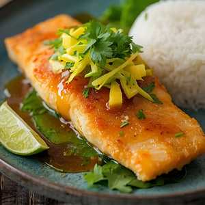 Crispy Fried Catch of the Day with Green Mango