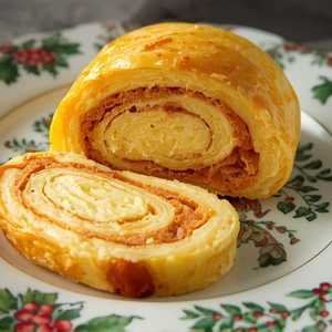 New Year style sweetened rolled omelet