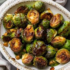 Roasted Brussels Sprouts w. Balsamic Glaze