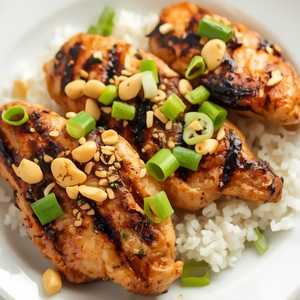 GÀ NƯỚNG BÁNH TRÁNG / Char-grilled Chicken