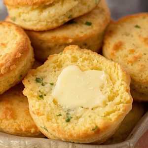 Fresh Baked Cheddar-Chive Biscuits