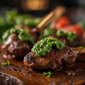 Charred Lamb Lollipops