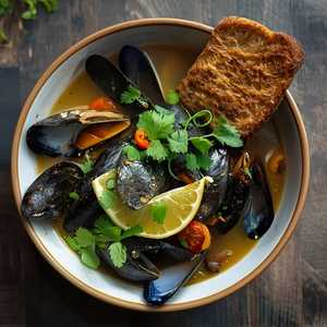 Lemongrass Steamed Mussels