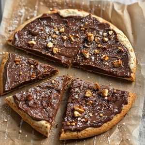 Vegan Hazelnut Chocolate Pizza