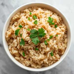 Family Brown Rice with Parsley