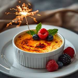 Birthday Creme Brulee Dessert