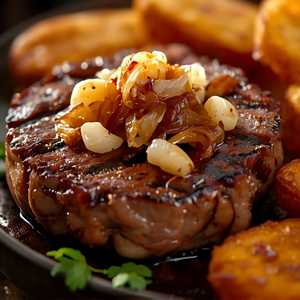 Bistec Con Tostones