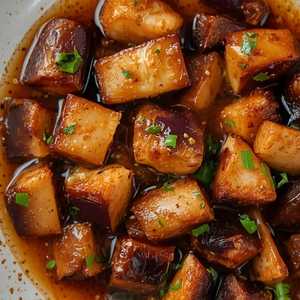 Diced Chicken With Eggplant And Salted Fish 咸鱼鸡粒茄子