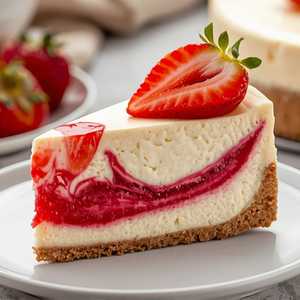 Strawberry Swirl Cheesecake