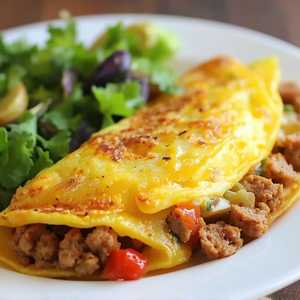 Sausage & Cheese Omelette