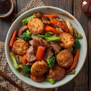 Pork & Vegetable Rice Cake