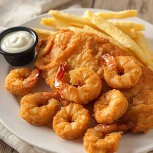 Fried Fish Fillet & 3 Shrimp