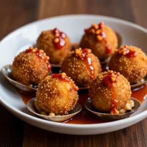 Baked Clams + Blue Crab Arancini