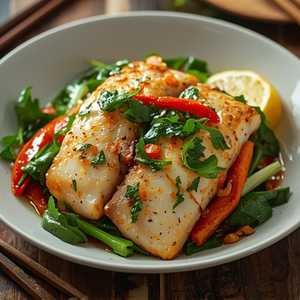 Fish Fillet with Seasonal Vegetables