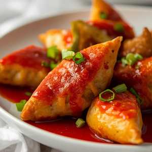 Crispy Chili Chicken Fried Potstickers