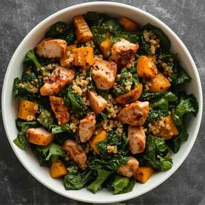Crispy Quinoa Tuscan Kale & Roasted Chicken