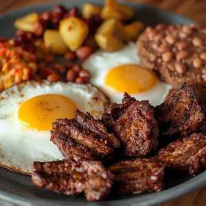 Huevos Rancheros Con Fajitas