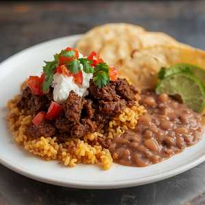 Ground Beef Picadillo Migas