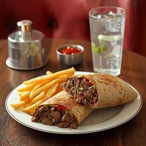 Beef Wrap Combo (Ayran)