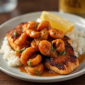 Blackened Redfish with Crawfish Etouffee