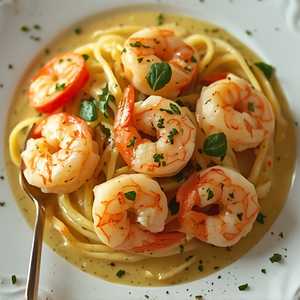 Cappellini Cream Sauce with Shrimp