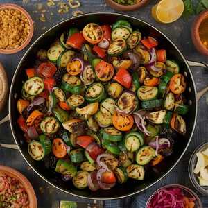 Grilled Vegetable Fajitas For Two