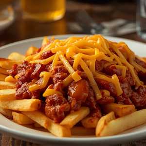 Chili cheddar home fries