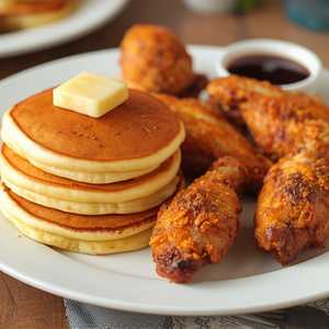 Wings & 3 Buttermilk Pankakes