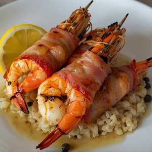 Bacon-Wrapped Prawns