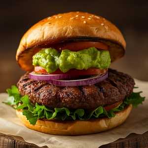 Guac ‘n Roll Vegetarian Burger
