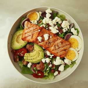 Salmon & Avocado Cobb Salad