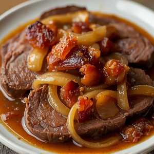 Calf's Liver, Caramelized Onions, Crispy Bacon