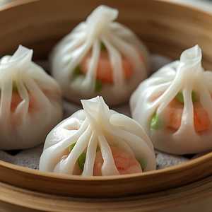 Shrimp Dumpling With Pea Tip 鲜虾豆苗饺