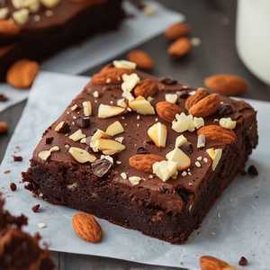 Double Chocolate Almond Brownie