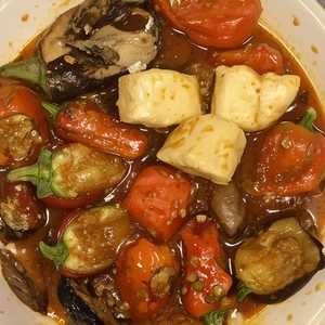 Stuff Eggplant/Tofu/Pepper