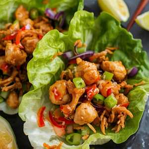 Cashew Chicken Lettuce Wraps