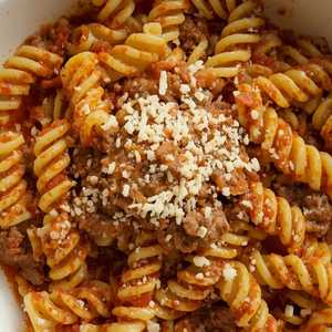 Fusilli Pasta with Meat Sauce