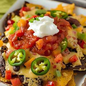 Chopped Veggie Nachos
