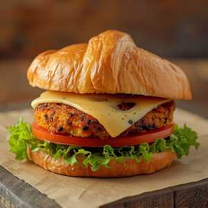 Salmon Croquette Sandwich